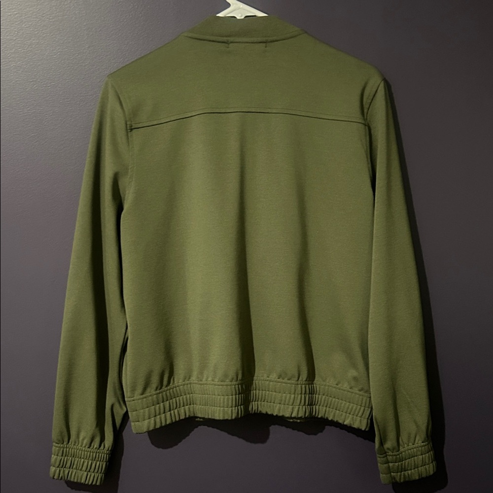 Banana Republic Olive Green Women's Bomber Jacket - Picture 5 of 5